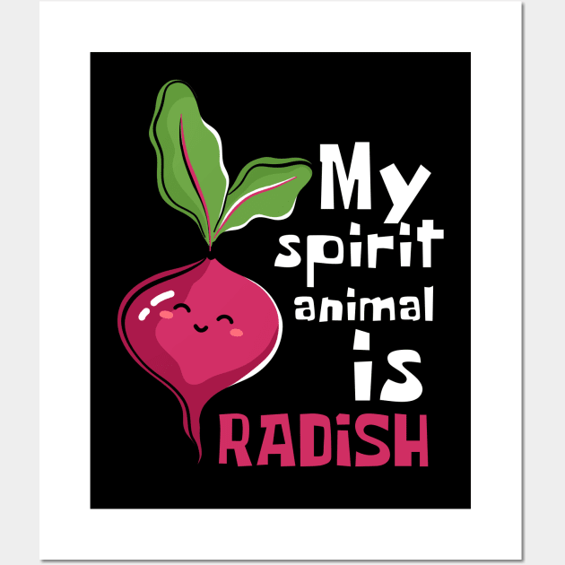 Radishingly Good: My Spirit Animal Is Radish Wall Art by DesignArchitect